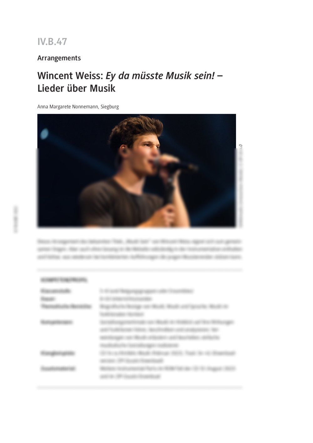 Wincent Weiss: Ey da müsste Musik sein! - Seite 1