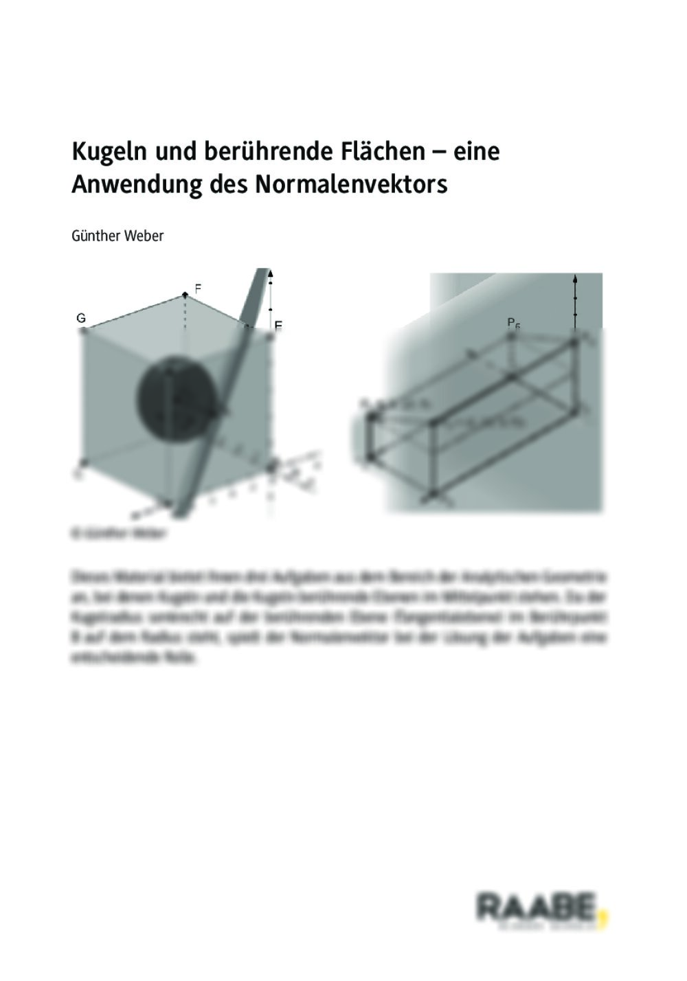 Kugeln und berührende Flächen - Seite 1