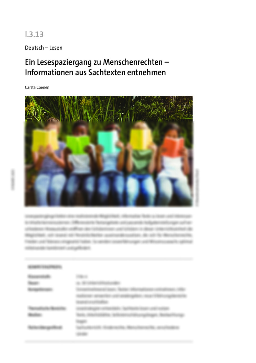 Ein Lesespaziergang zu Menschenrechten - Seite 1