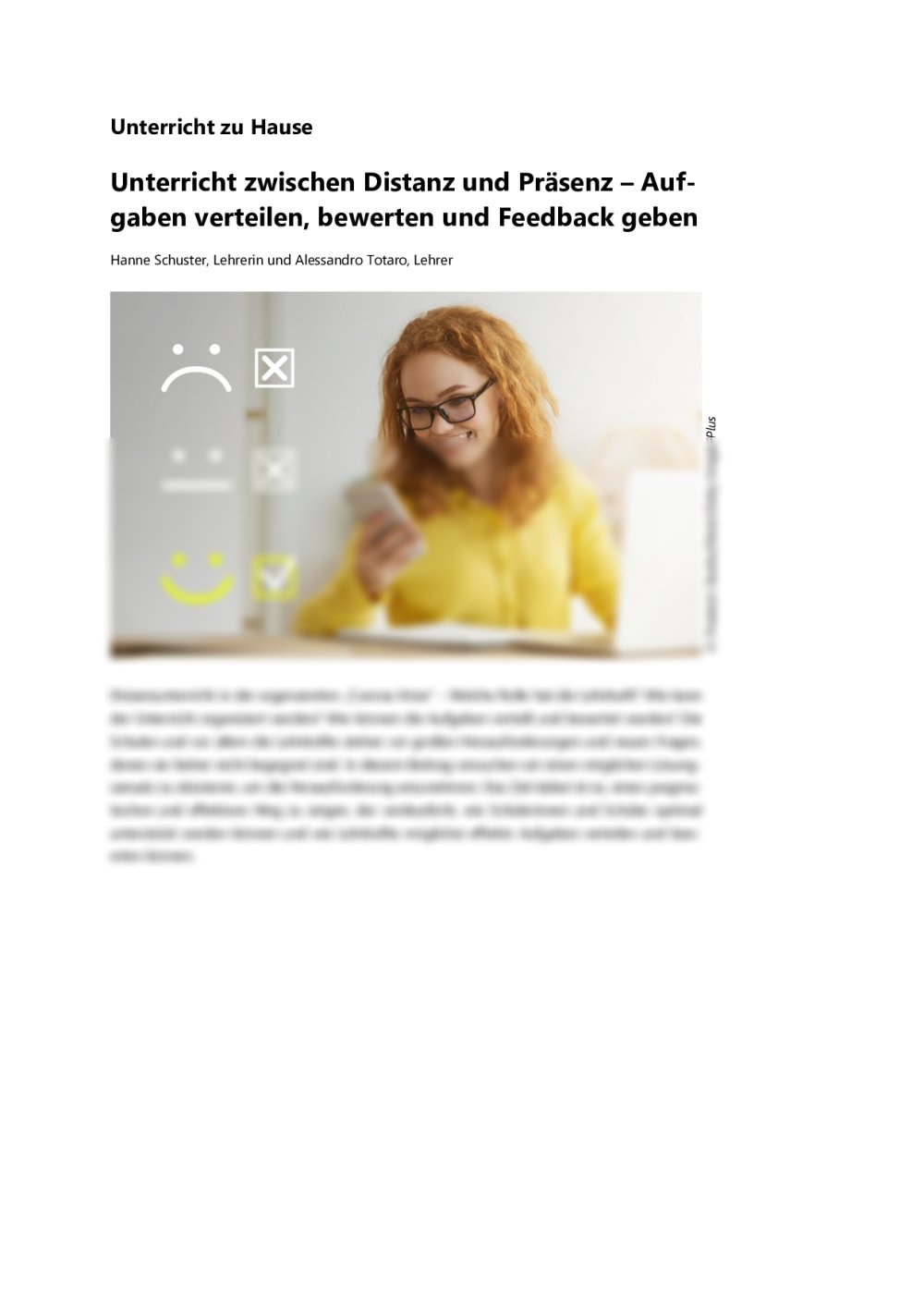 Aufgaben bewerten, verteilen und Feedback geben im Online-Unterricht - Seite 1