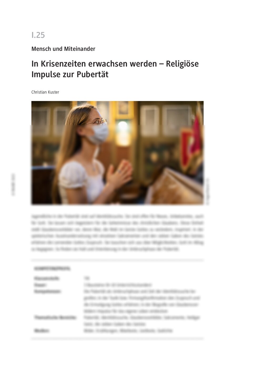 In Krisenzeiten erwachsen werden - Seite 1