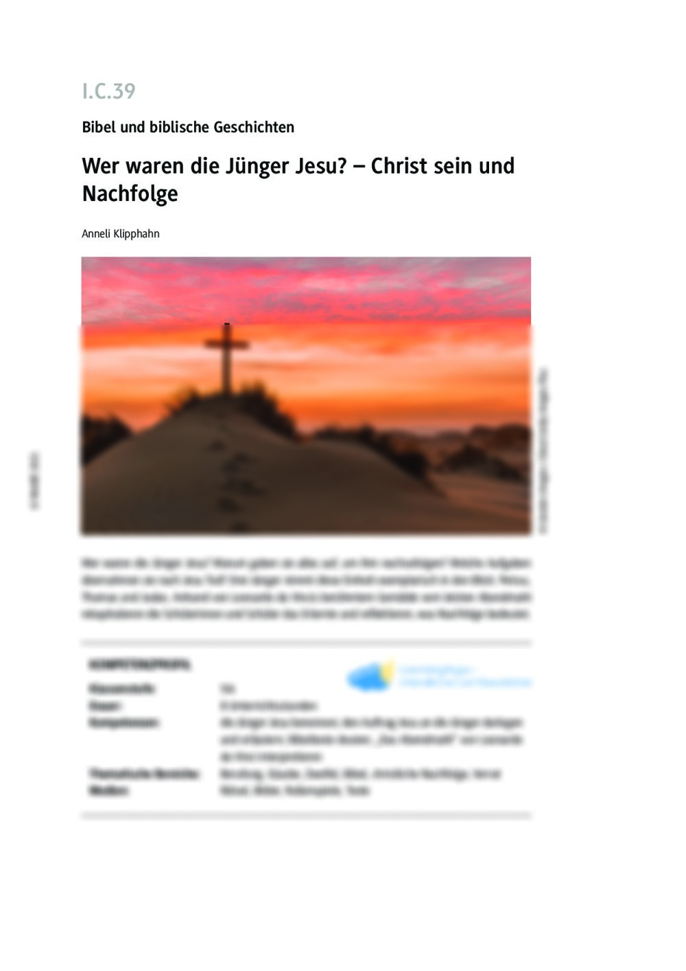 Wer waren die Jünger Jesu? - Seite 1