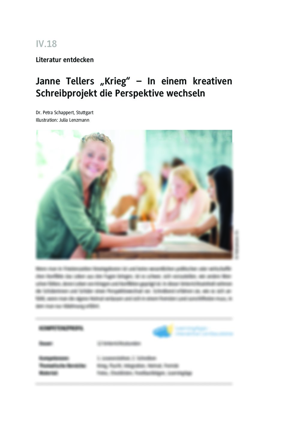 Janne Tellers "Krieg" - Seite 1