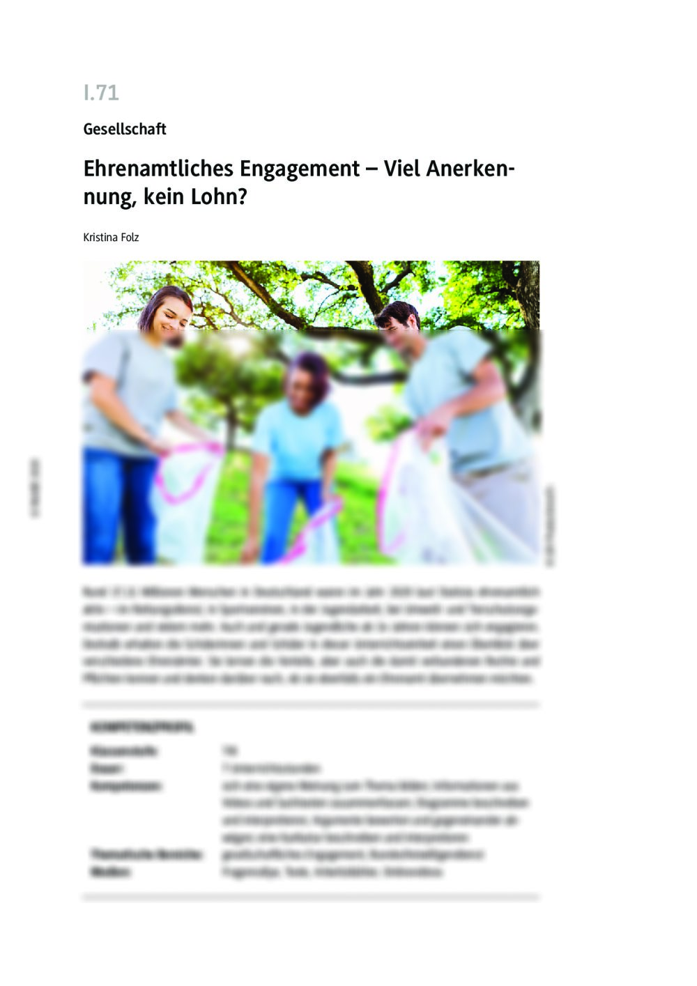 Ehrenamtliches Engagement - Seite 1