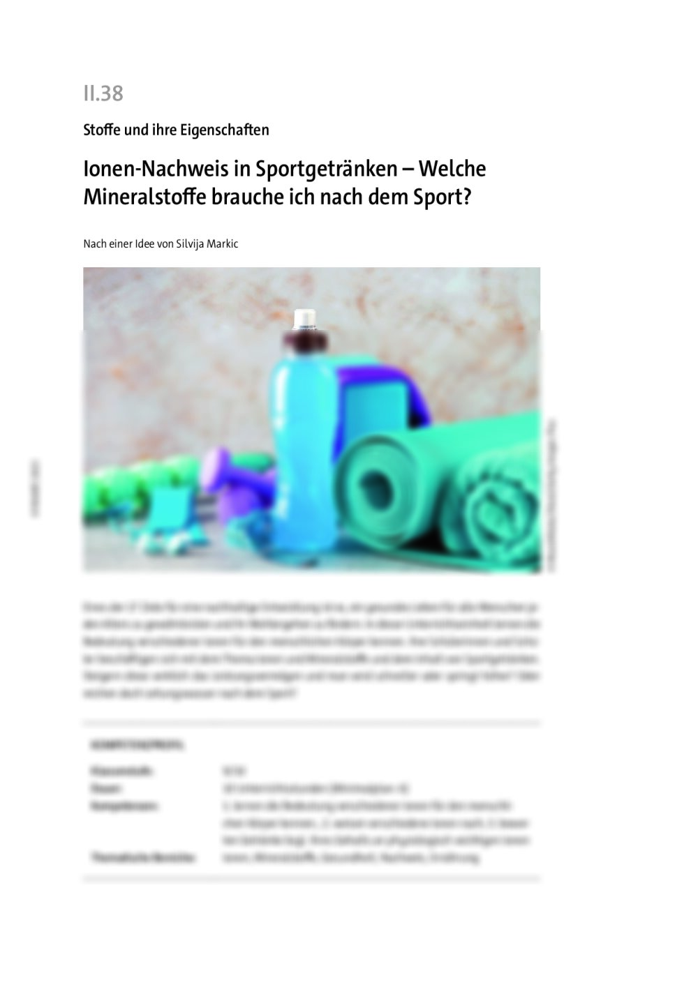 Ionen-Nachweis in Sportgetränken - Seite 1