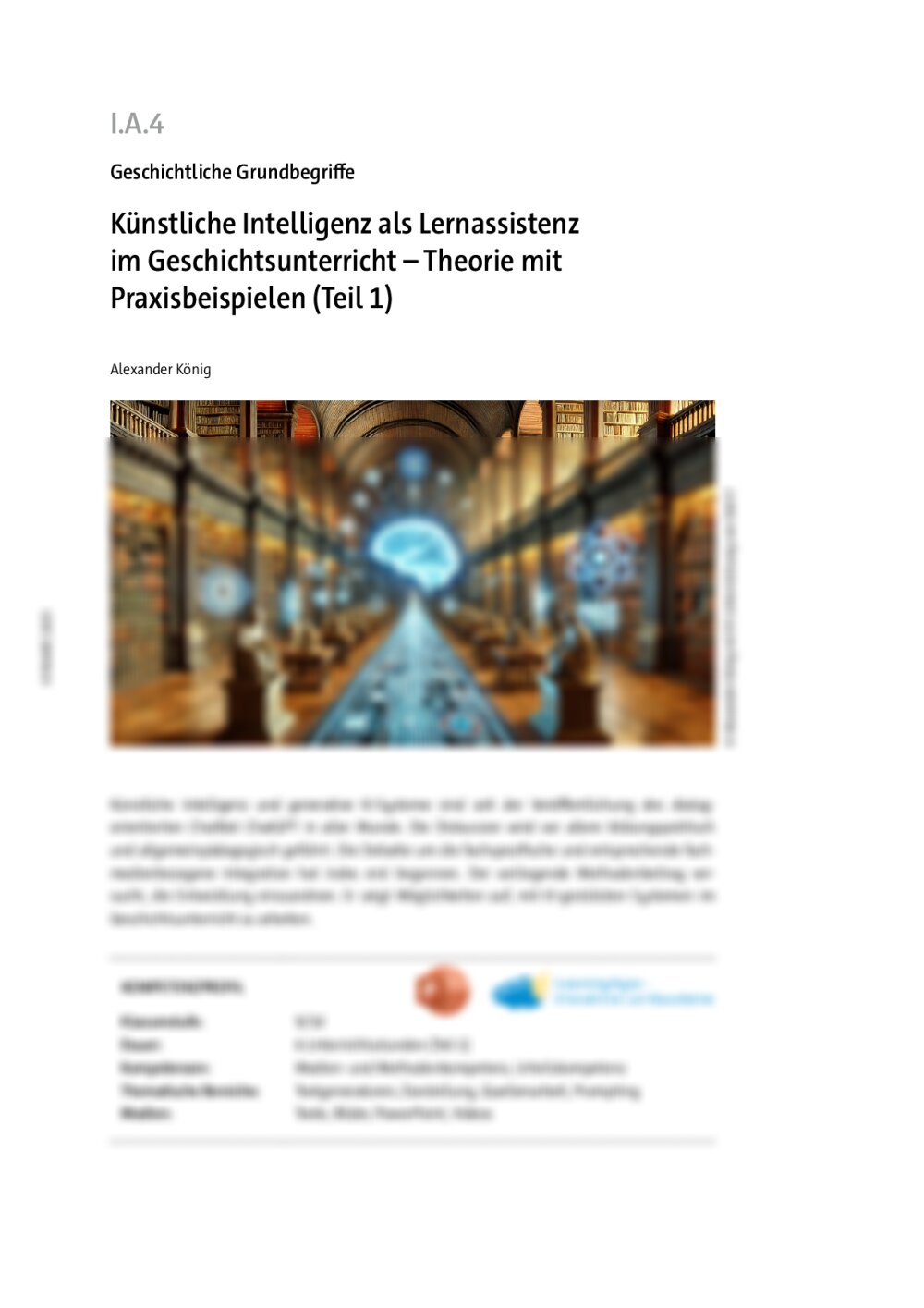 Künstliche Intelligenz als Lernassistenz im Geschichtsunterricht - Seite 1