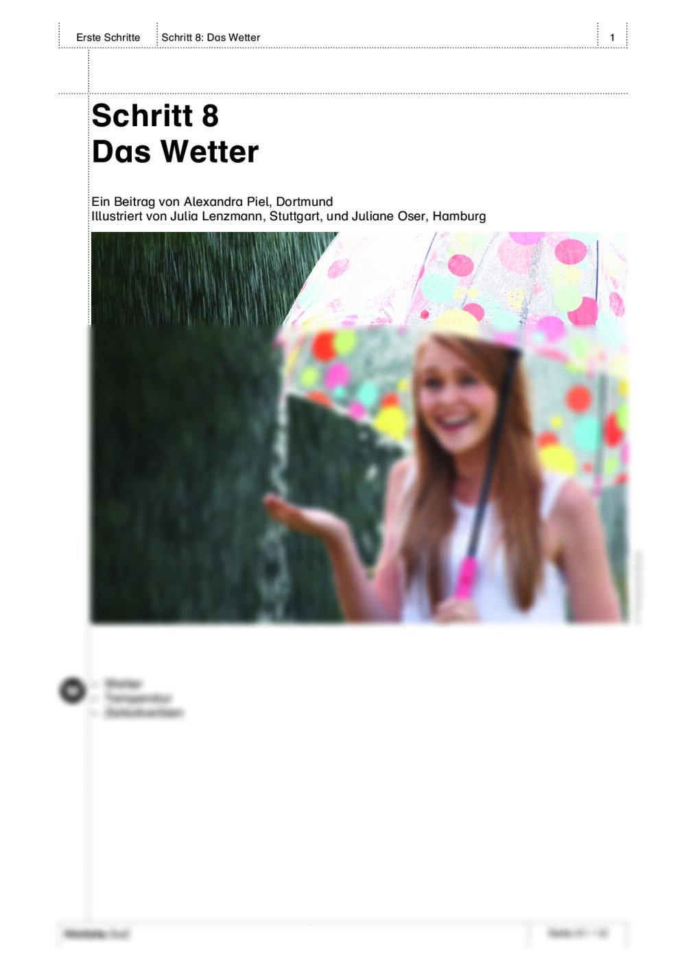 Schritt 8: Das Wetter - Seite 1