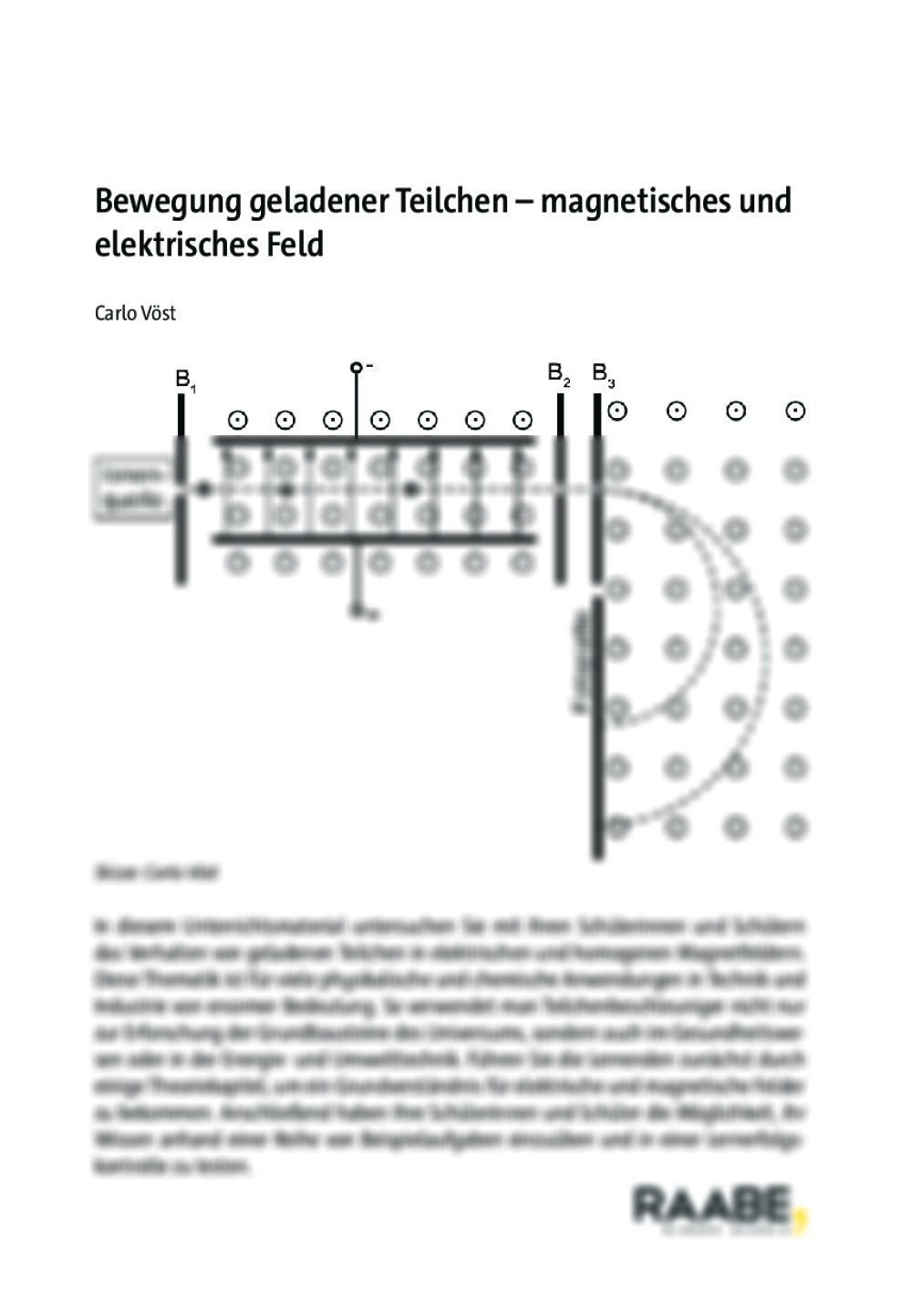 Bewegung geladener Teilchen - Seite 1