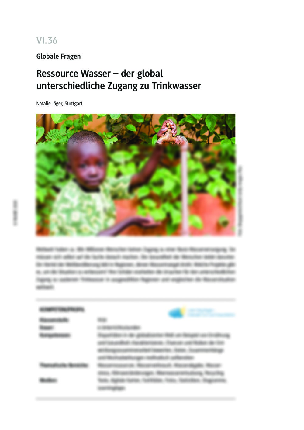 Ressource Wasser - Seite 1