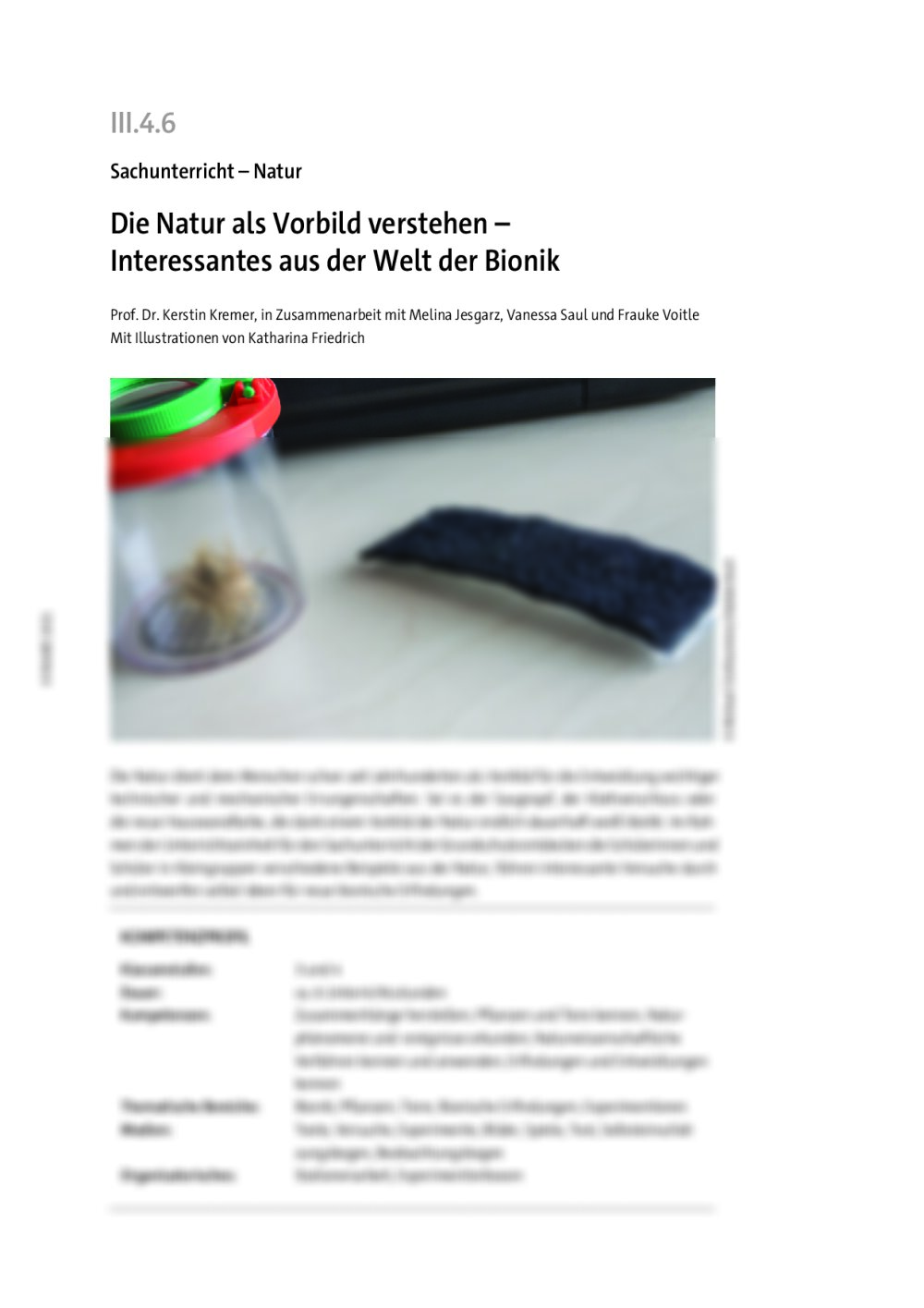 Die Natur als Vorbild verstehen - Seite 1
