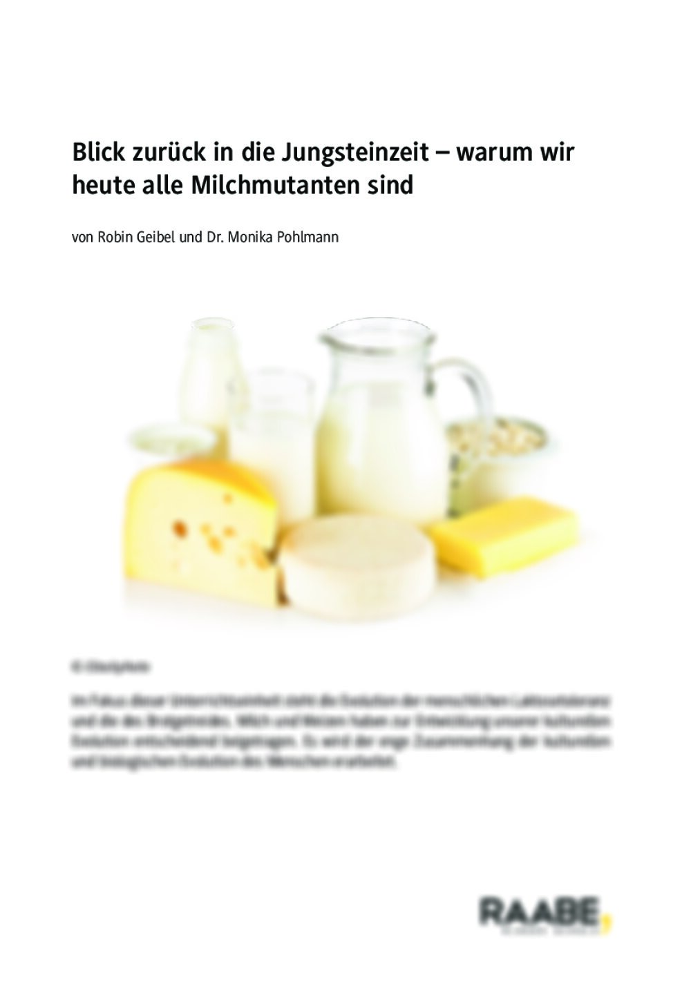 Warum wir heute alle Milchmutanten sind - Seite 1