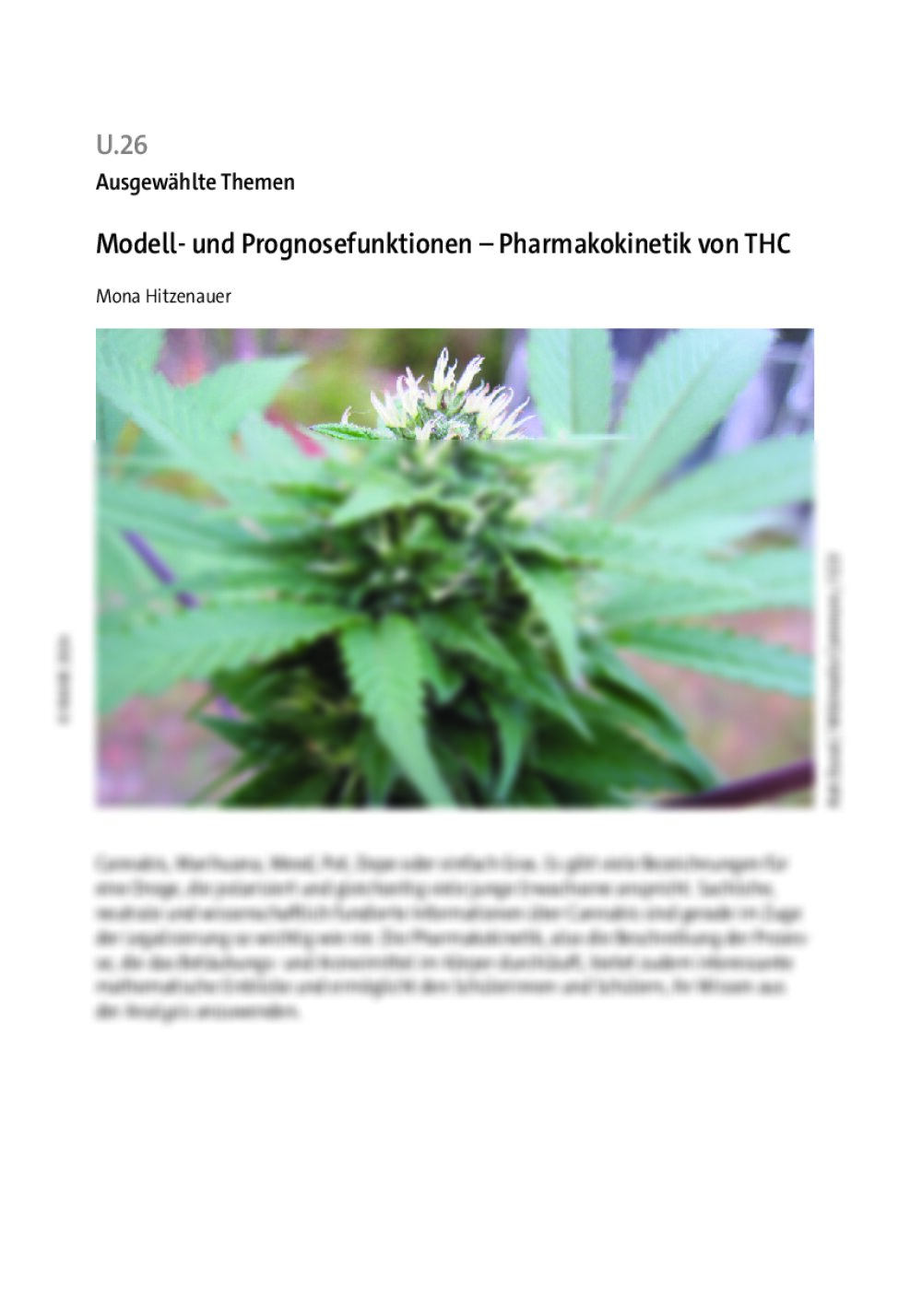 Modell- und Prognosefunktionen - Seite 1