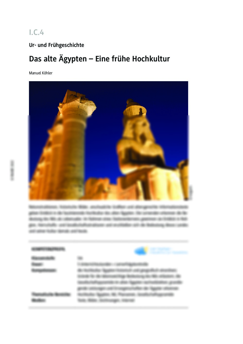 Das alte Ägypten - Seite 1