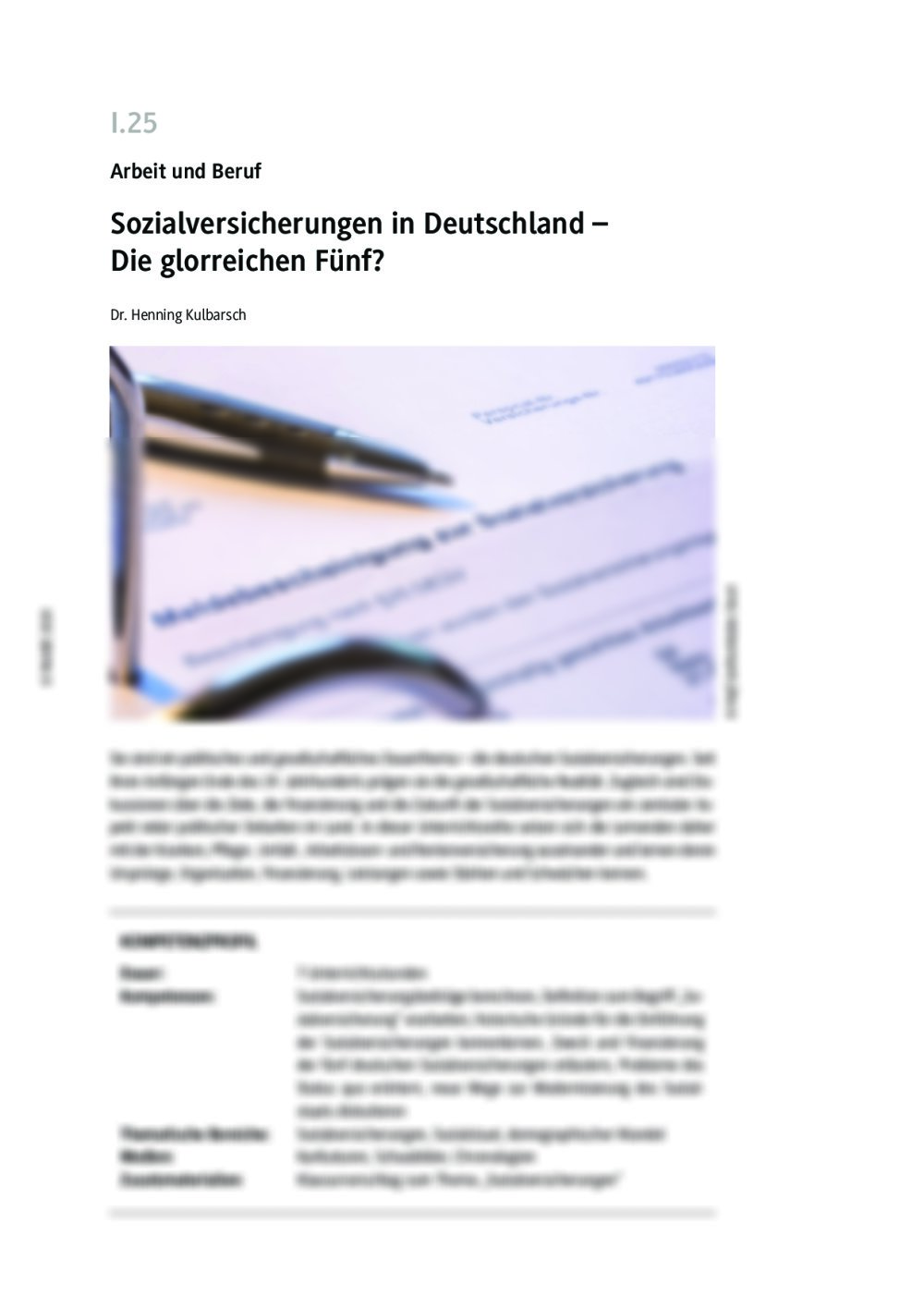 Sozialversicherungen in Deutschland - Seite 1