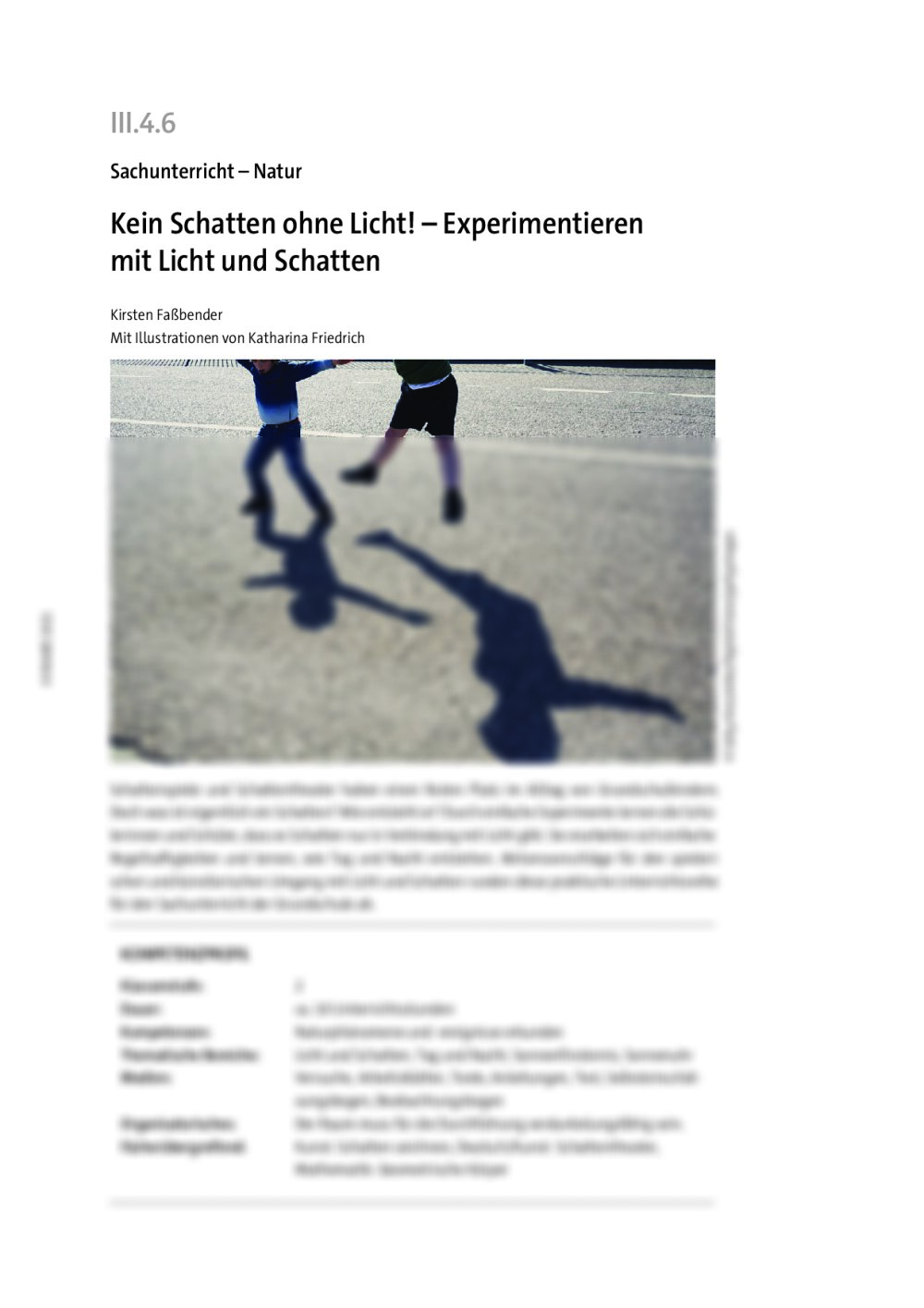 Kein Schatten ohne Licht! - Seite 1