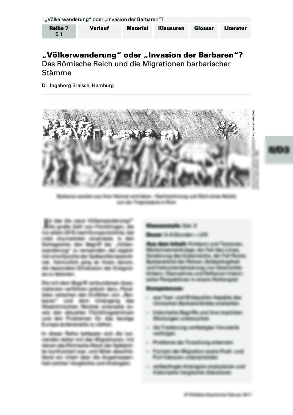 Das Römische Reich und die Migrationen barbarischer Stämme - Seite 1