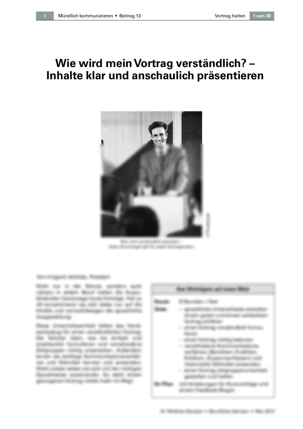 Inhalte klar und anschaulich präsentieren - Seite 1