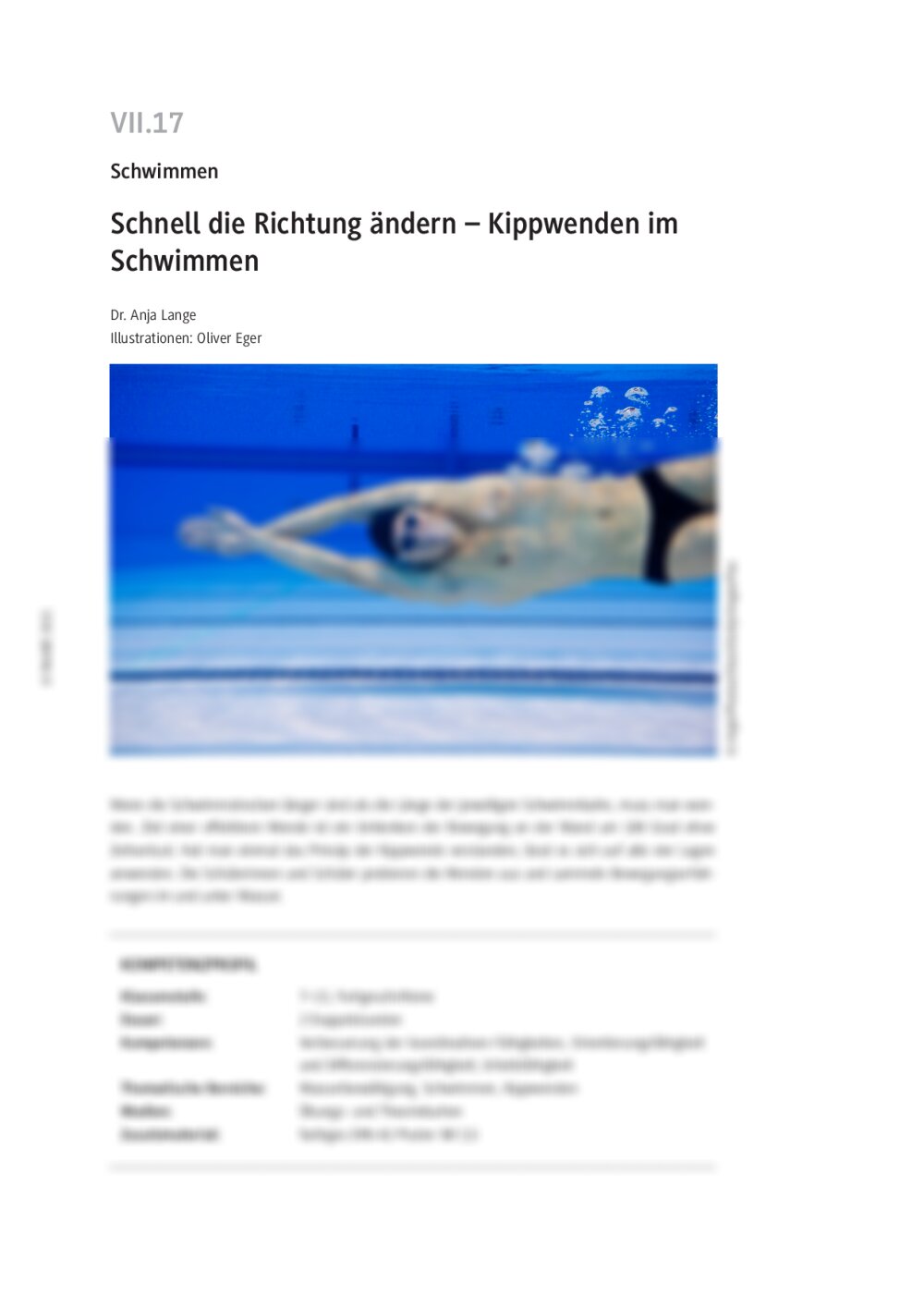 Kippwenden im Schwimmen - Seite 1