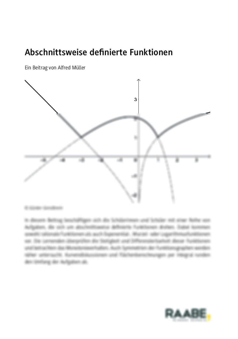 Abschnittsweise definierte Funktionen - Seite 1