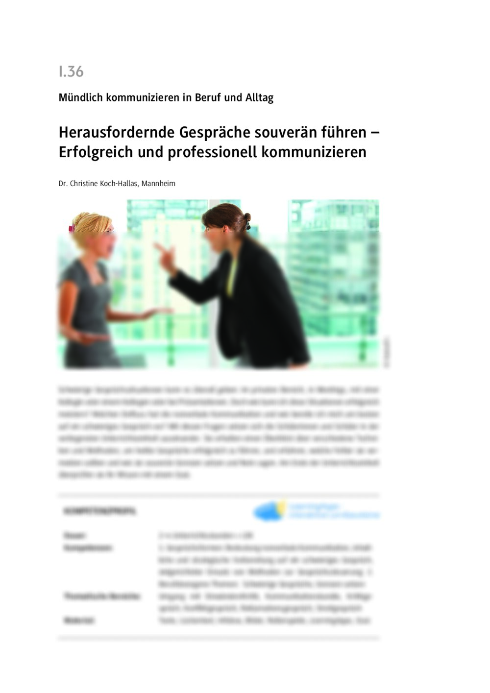 Herausfordernde Gespräche souverän führen  - Seite 1