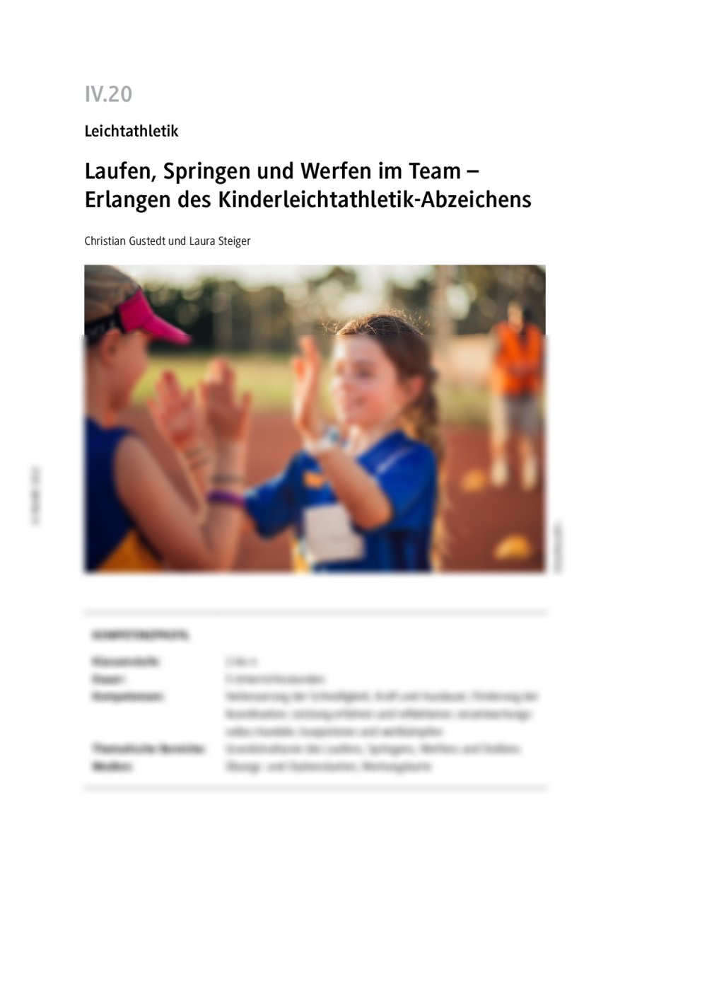 Erlangen des Kinderleichtathletik-Abzeichens - Seite 1