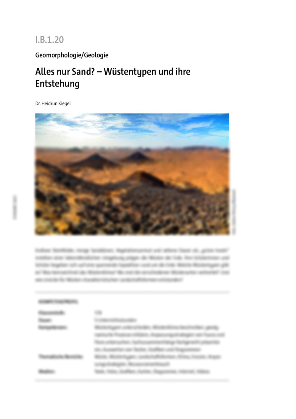 Alles nur Sand?  - Seite 1