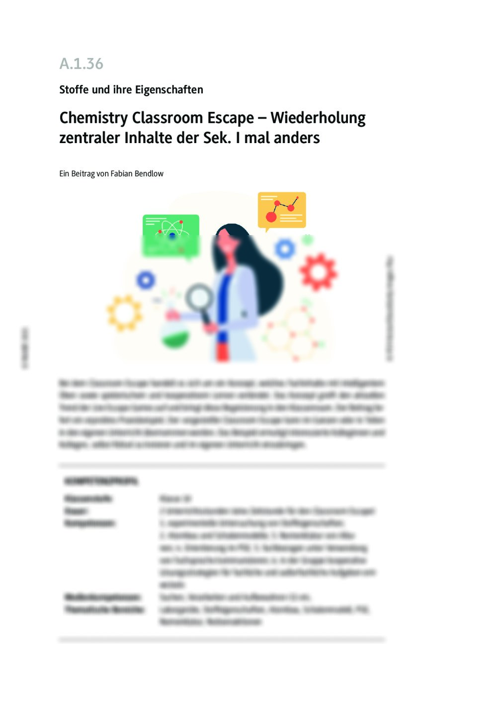 Chemistry Classroom Escape - Seite 1