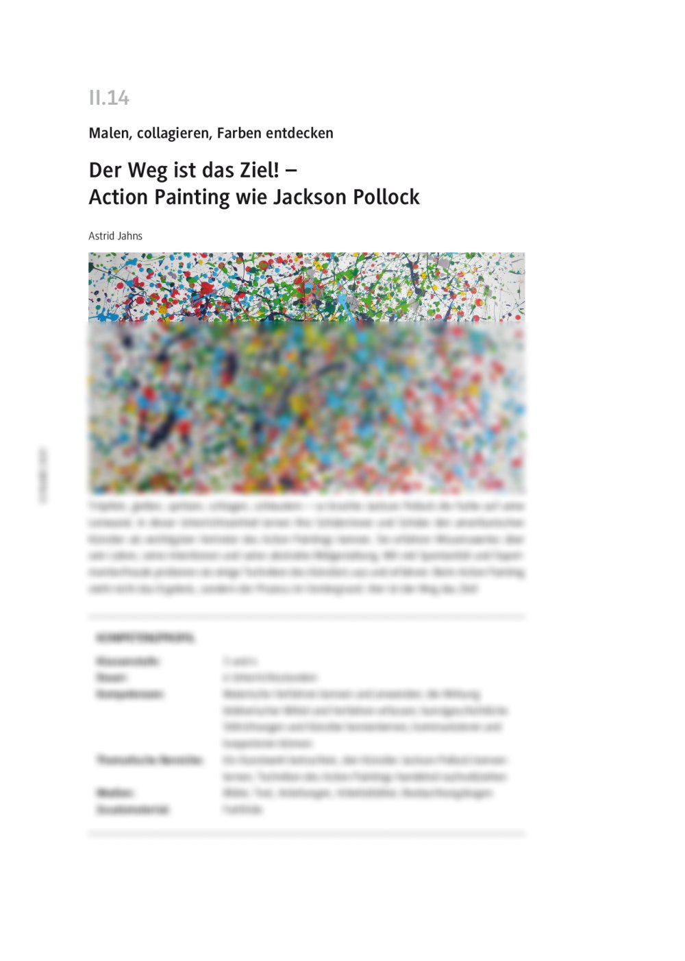 Action Painting wie Jackson Pollock - Seite 1