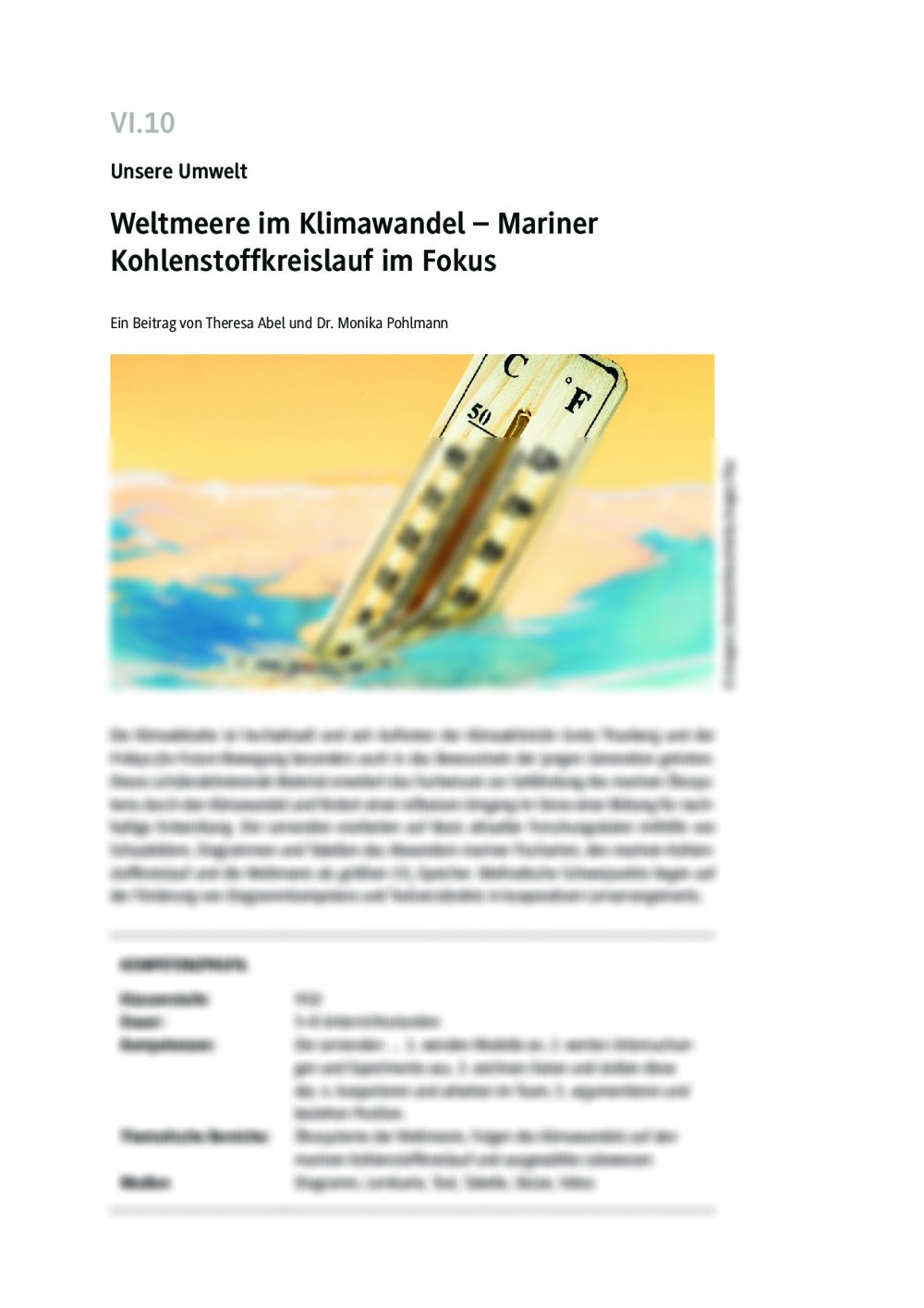 Weltmeere im Klimawandel - Seite 1