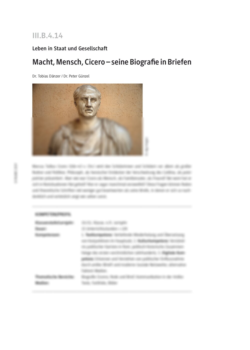 Ciceros Biografie entdecken - Seite 1