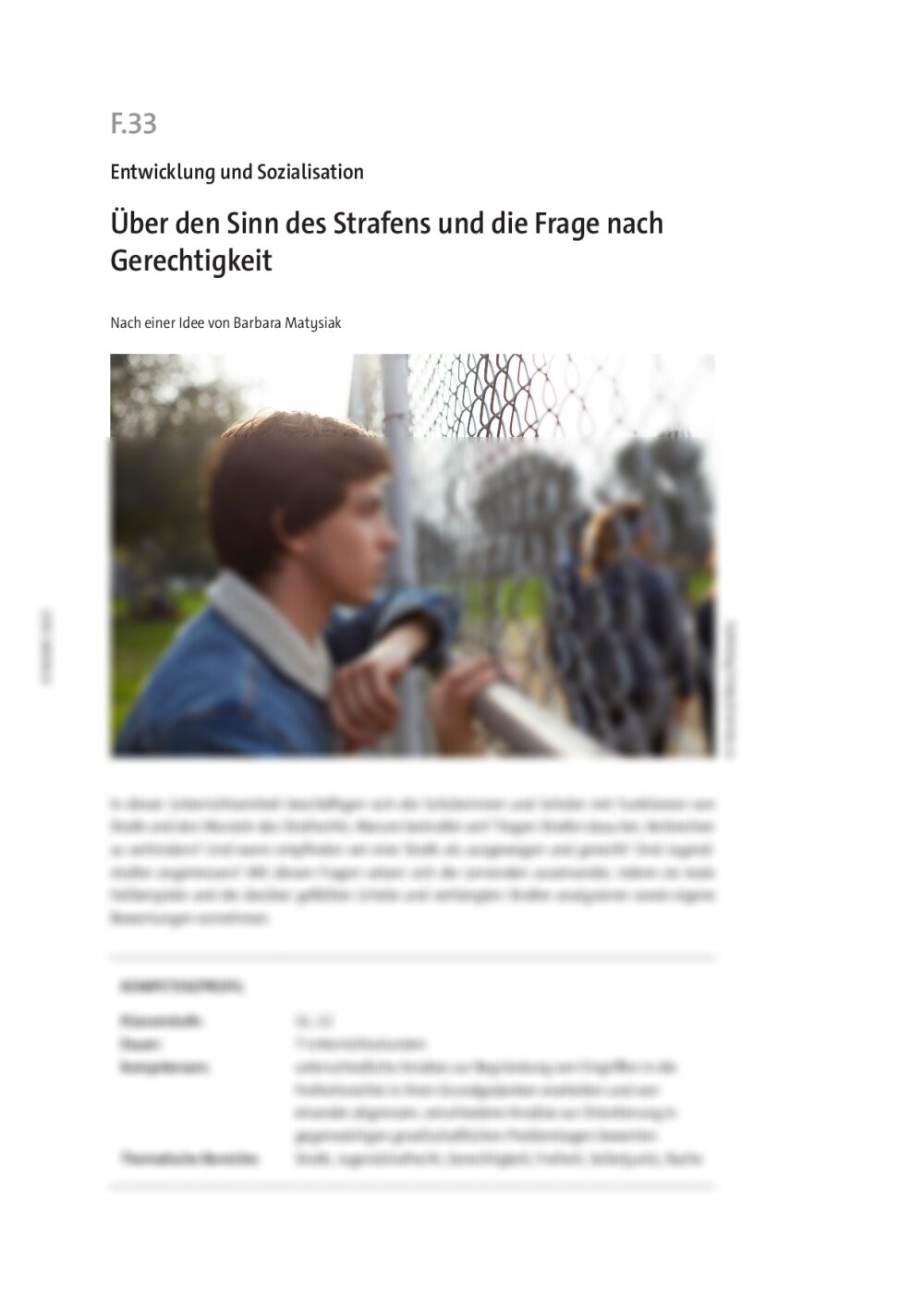 Über den Sinn des Strafens und die Frage nach Gerechtigkeit - Seite 1
