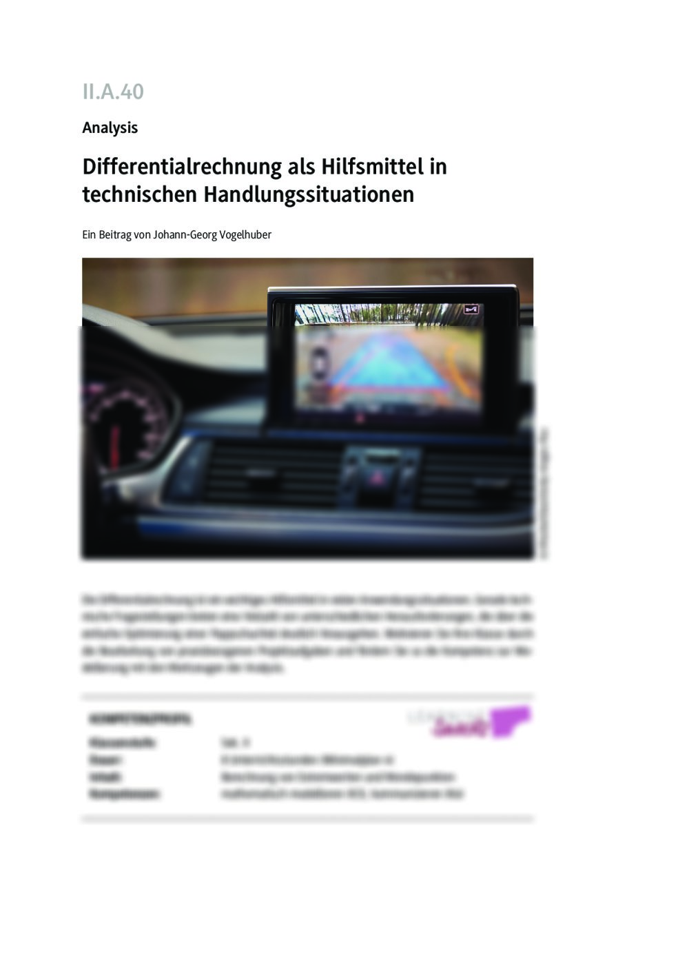 Differentialrechnung als Hilfsmittel - Seite 1