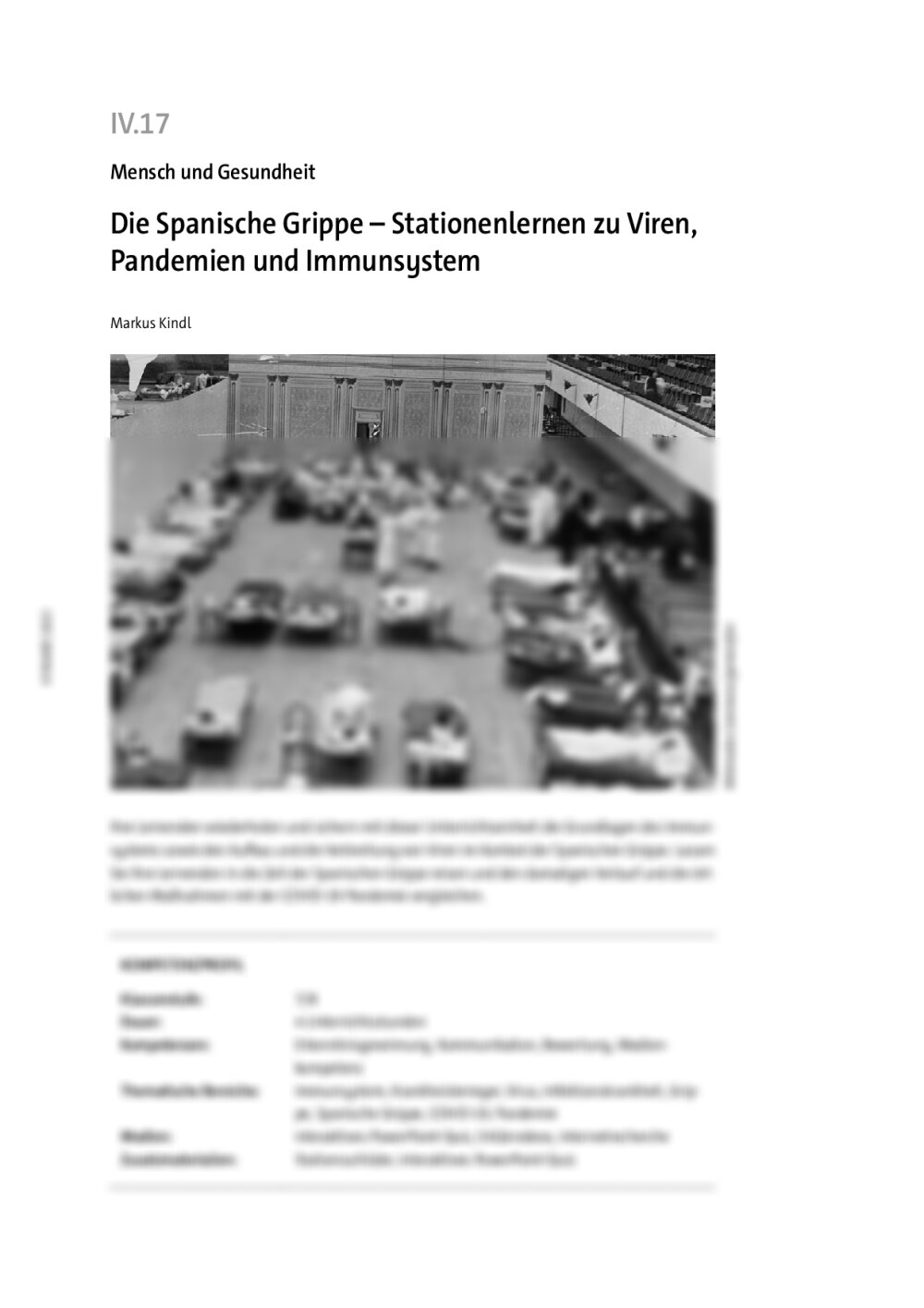 Die Spanische Grippe  - Seite 1