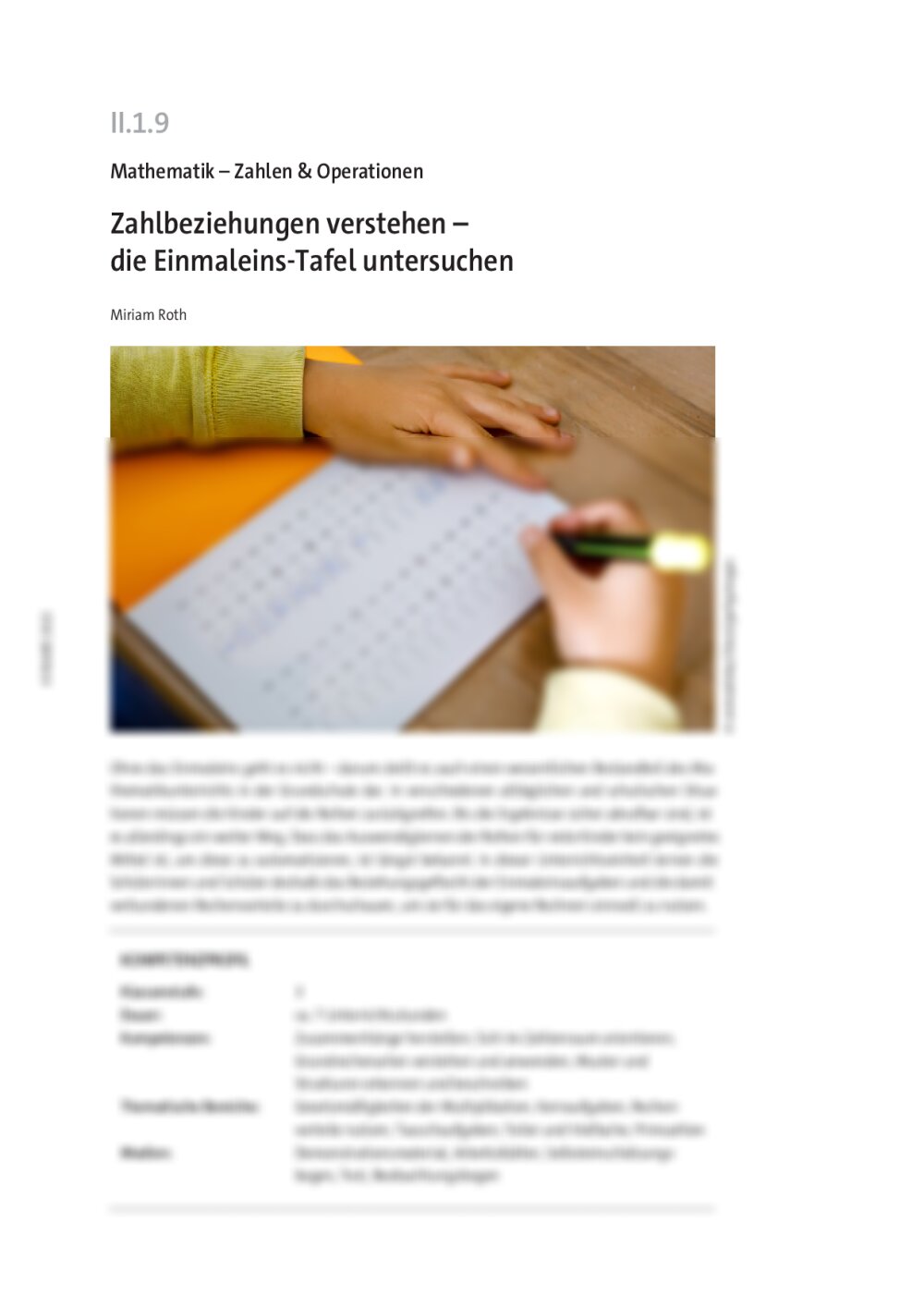 Zahlbeziehungen verstehen - Seite 1