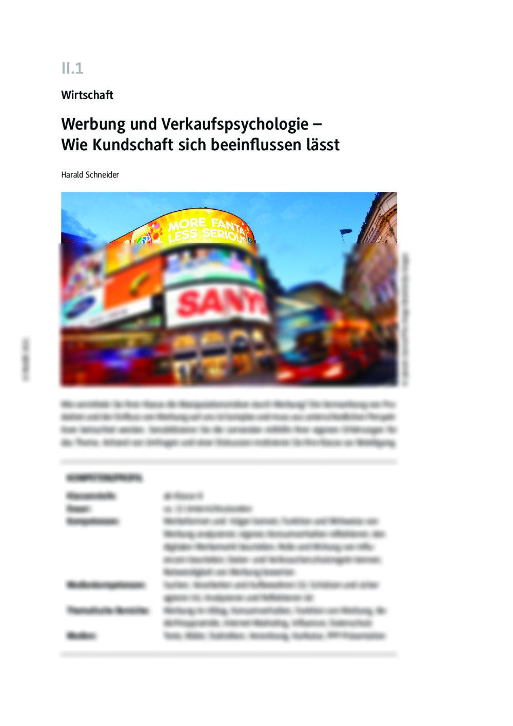 Werbung und Verkaufspsychologie - Seite 1