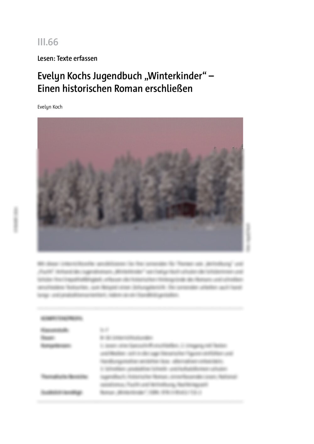 Evelyn Kochs Jugendbuch „Winterkinder“ - Seite 1