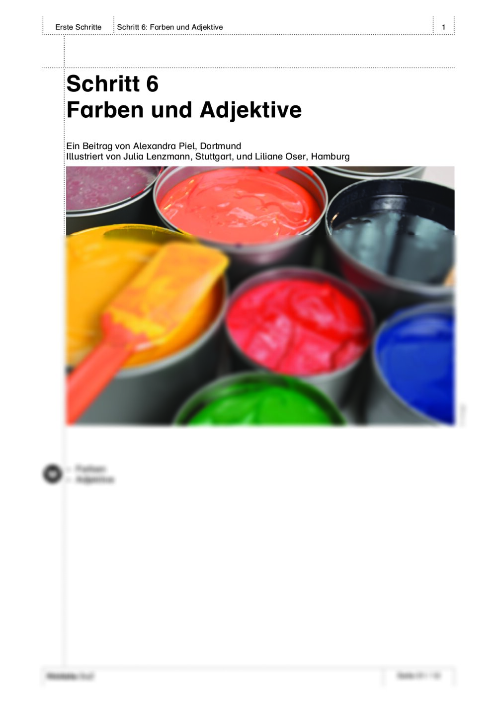 Schritt 6: Farben und Adjektive - Seite 1