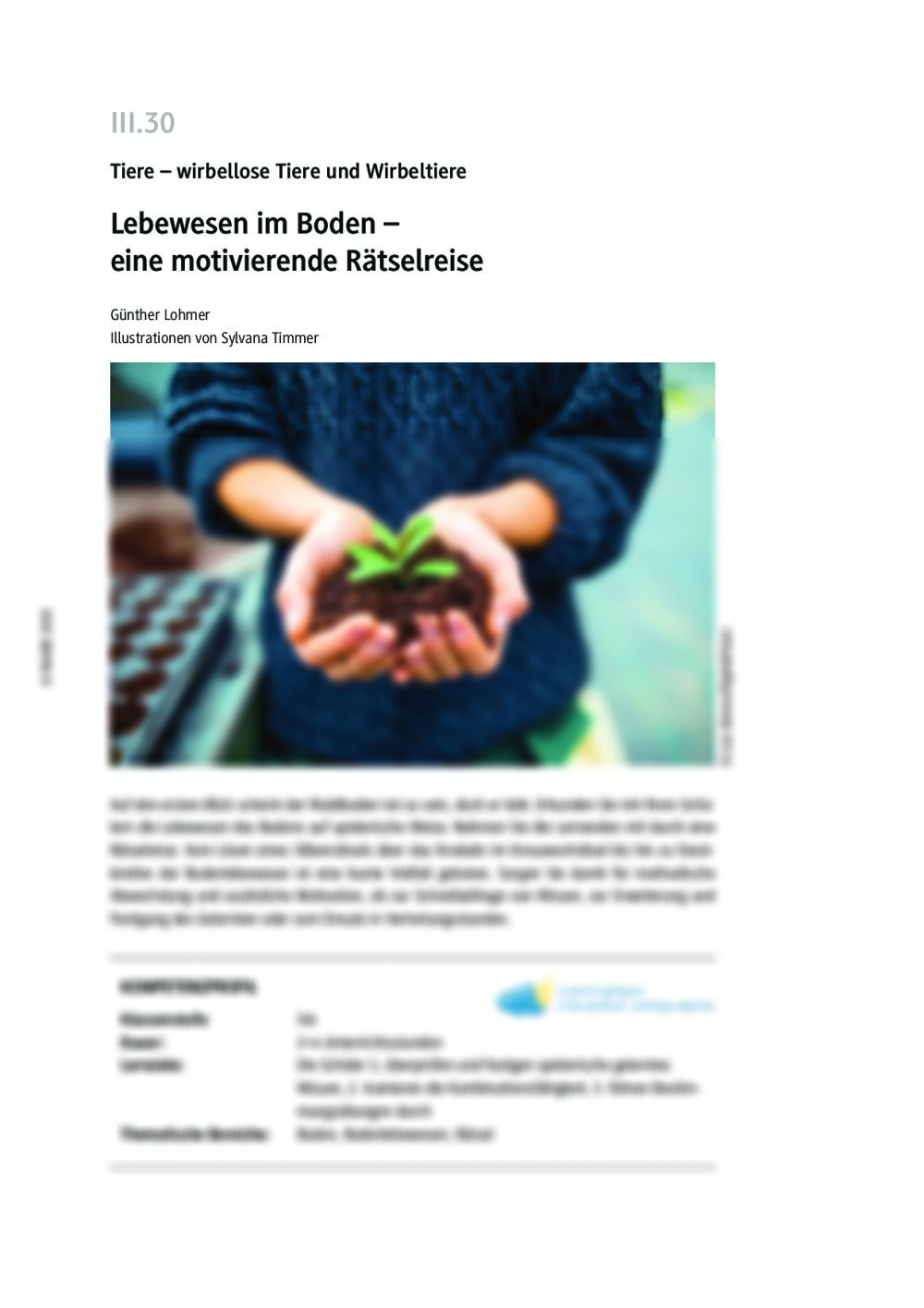 Lebewesen im Boden - Seite 1