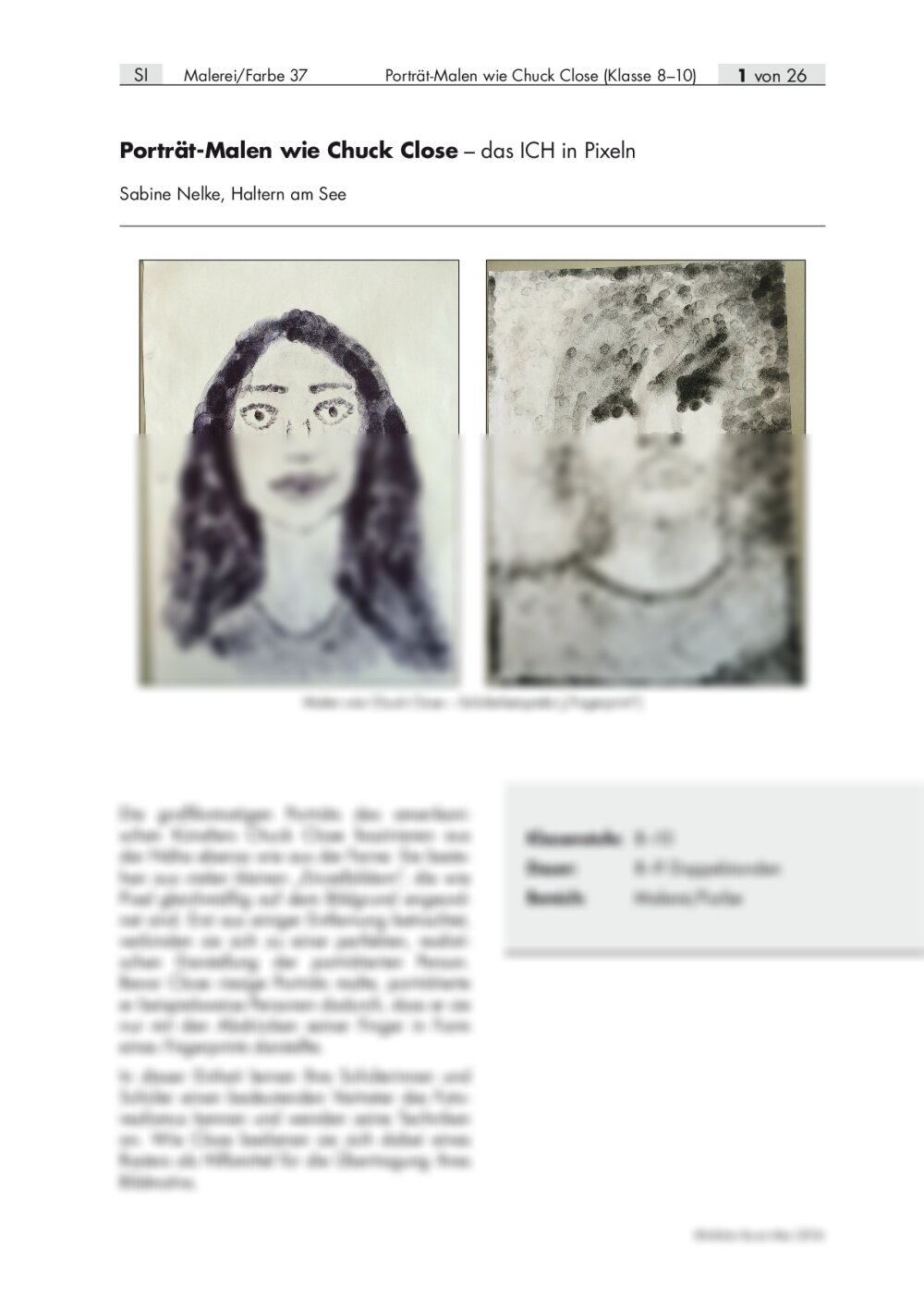 Porträt-Malen wie Chuck Close - Seite 1