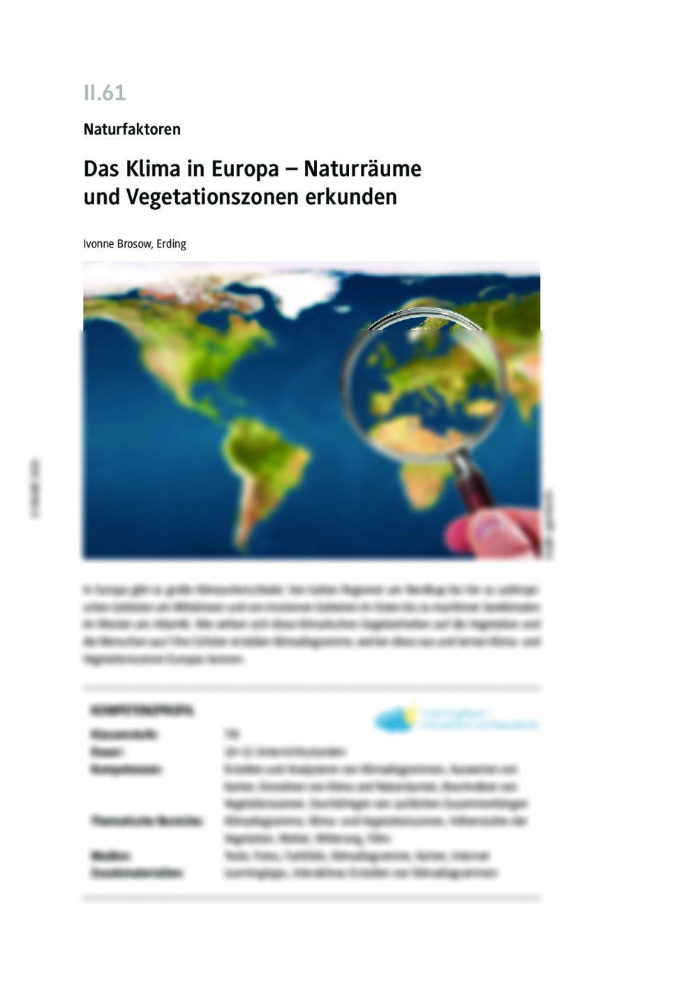 Das Klima in Europa - Seite 1