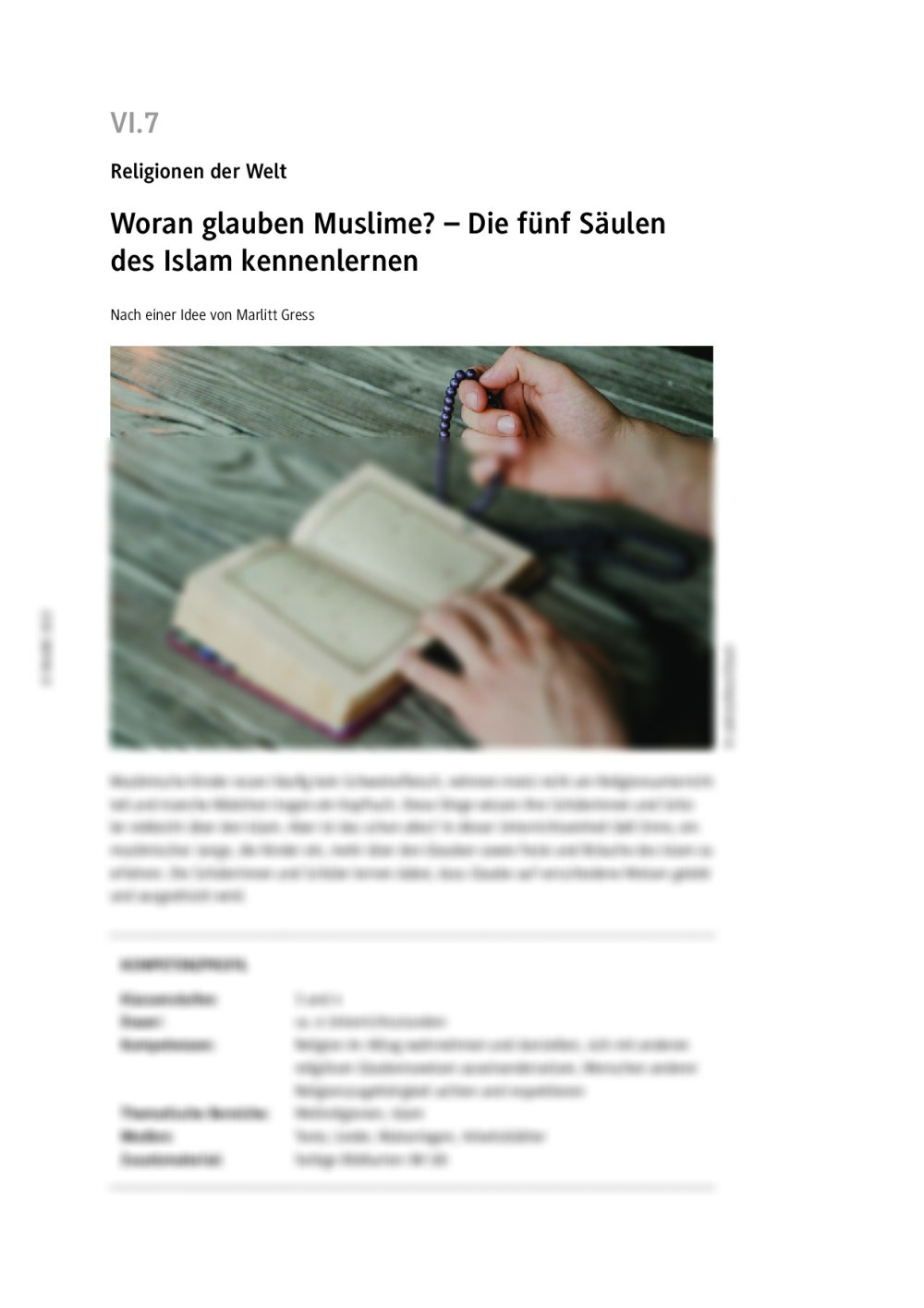 Die fünf Säulen des Islam kennenlernen - Seite 1