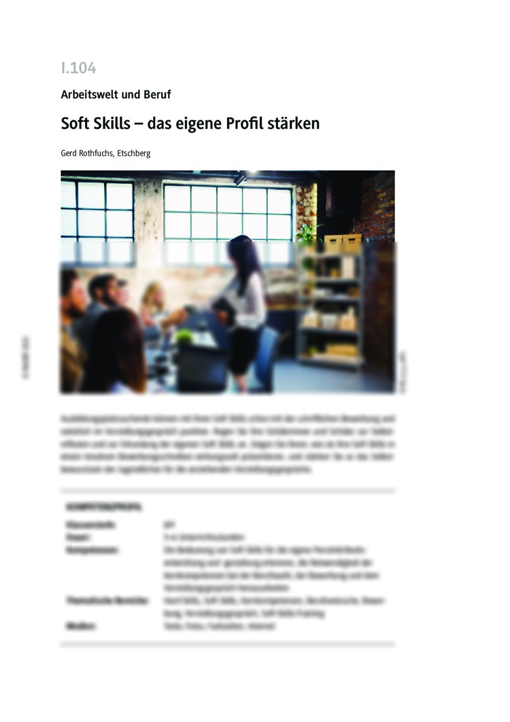 Soft Skills – das eigene Profil stärken - Seite 1