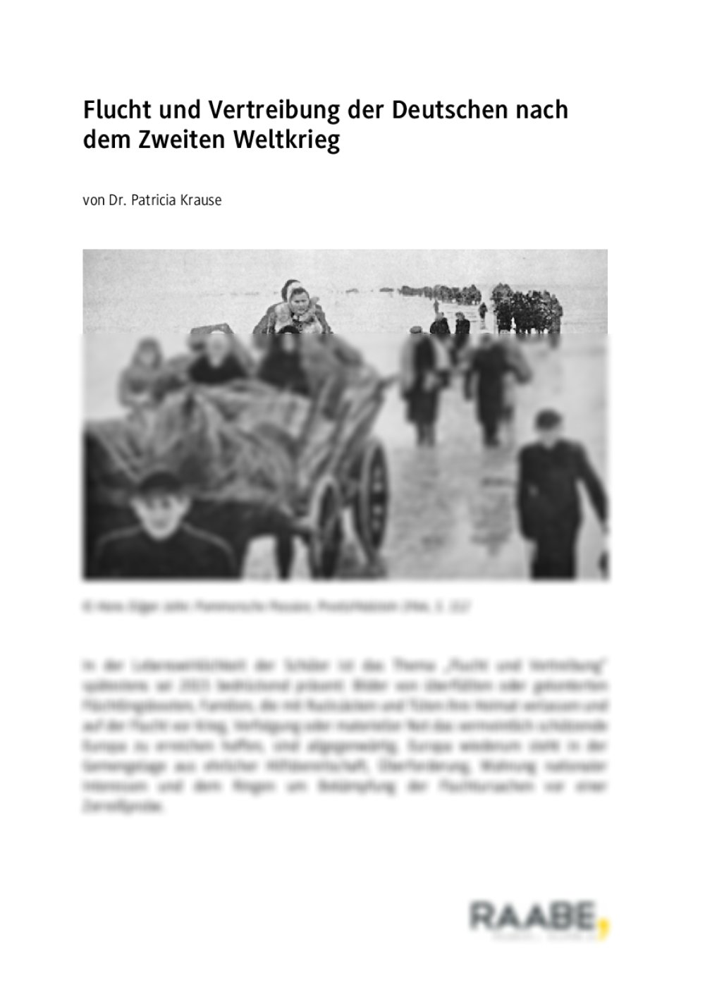 Flucht und Vertreibung der Deutschen nach dem Zweiten Weltkrieg - Seite 1