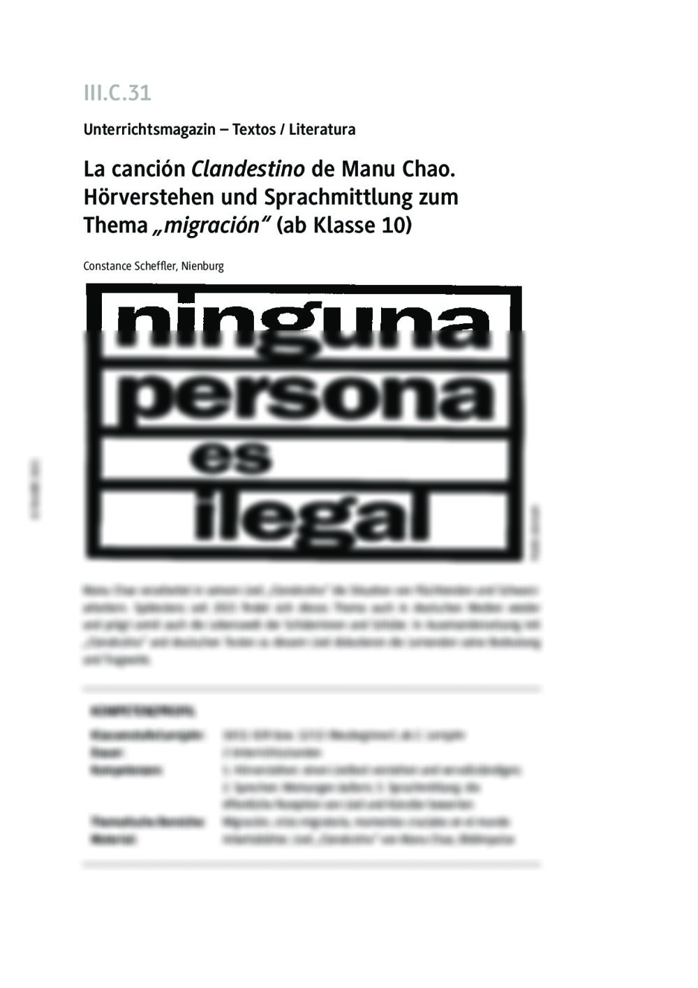 La canción "Clandestino" de Manu Chao - Seite 1