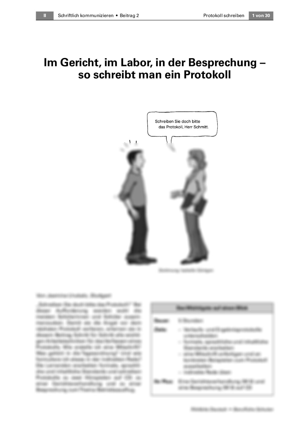 So schreibt man ein Protokoll - Seite 1