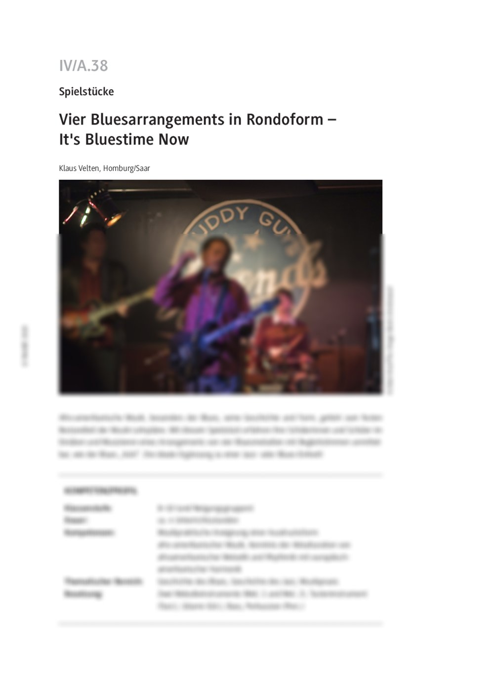 Vier Bluesarrangements in Rondoform - Seite 1