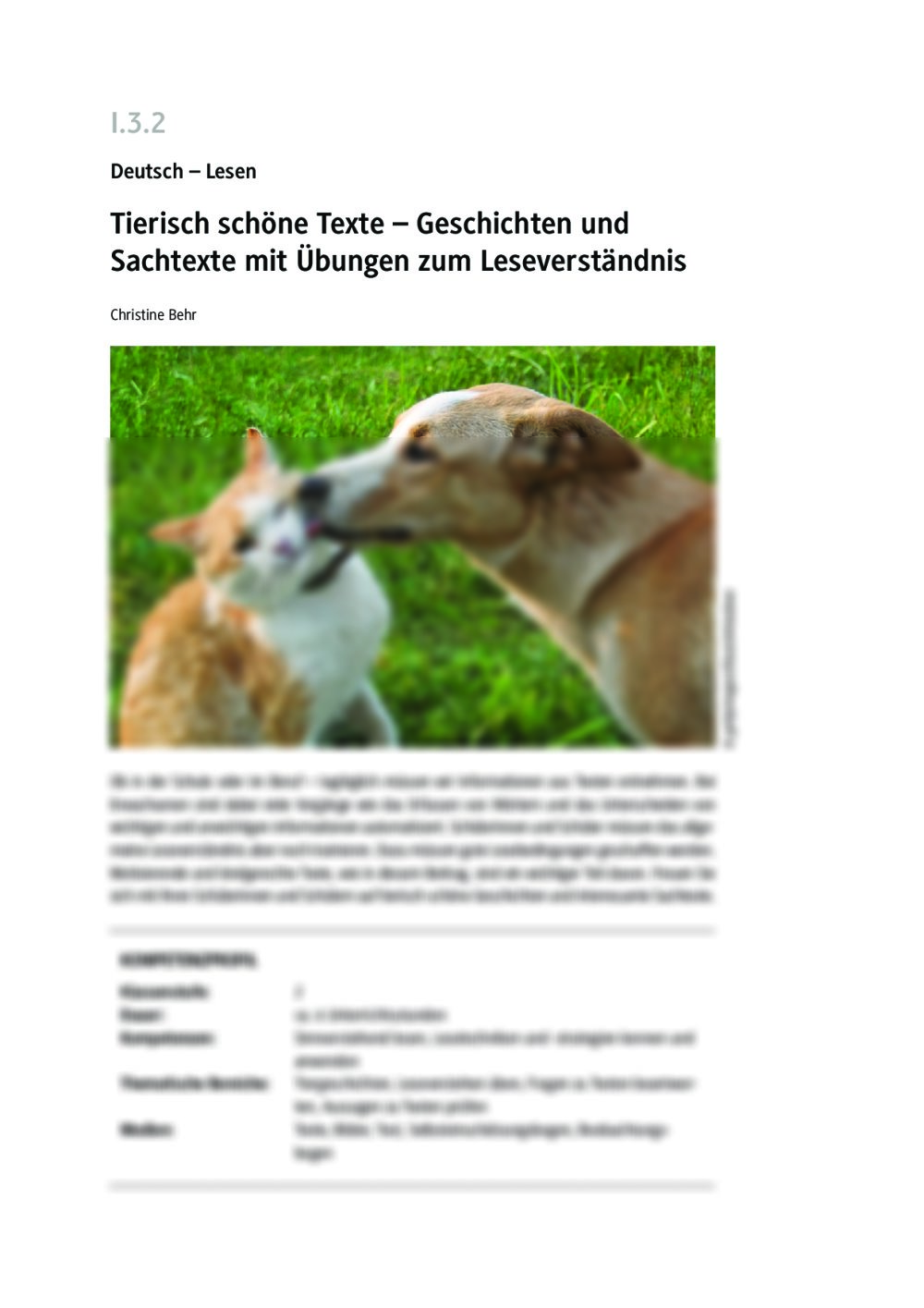 Geschichten und Sachtexte mit Übungen zum Leseverständnis - Seite 1