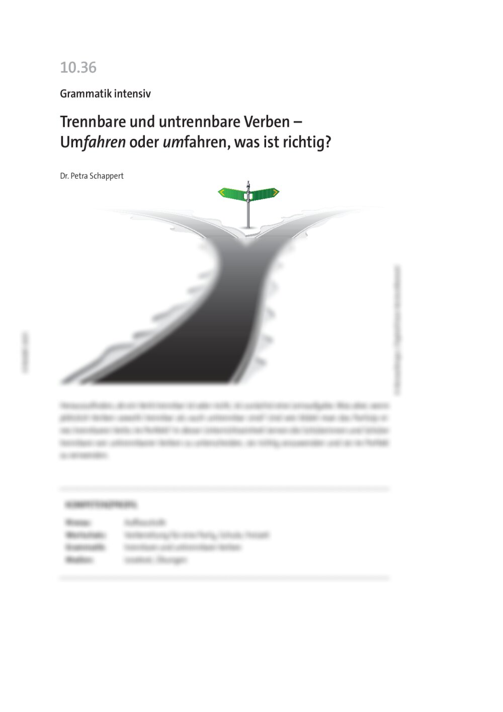 Trennbare und untrennbare Verben - Seite 1