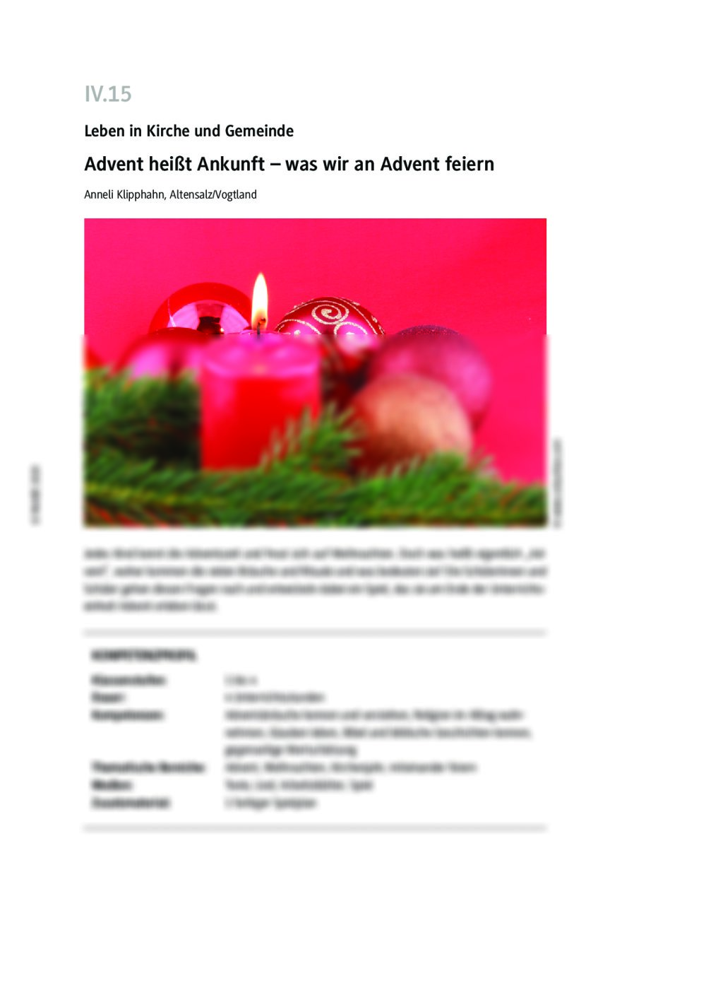 Ankunft an Advent feiern - Seite 1