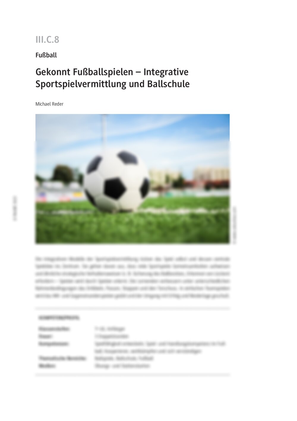 Gekonnt Fußballspielen - Seite 1